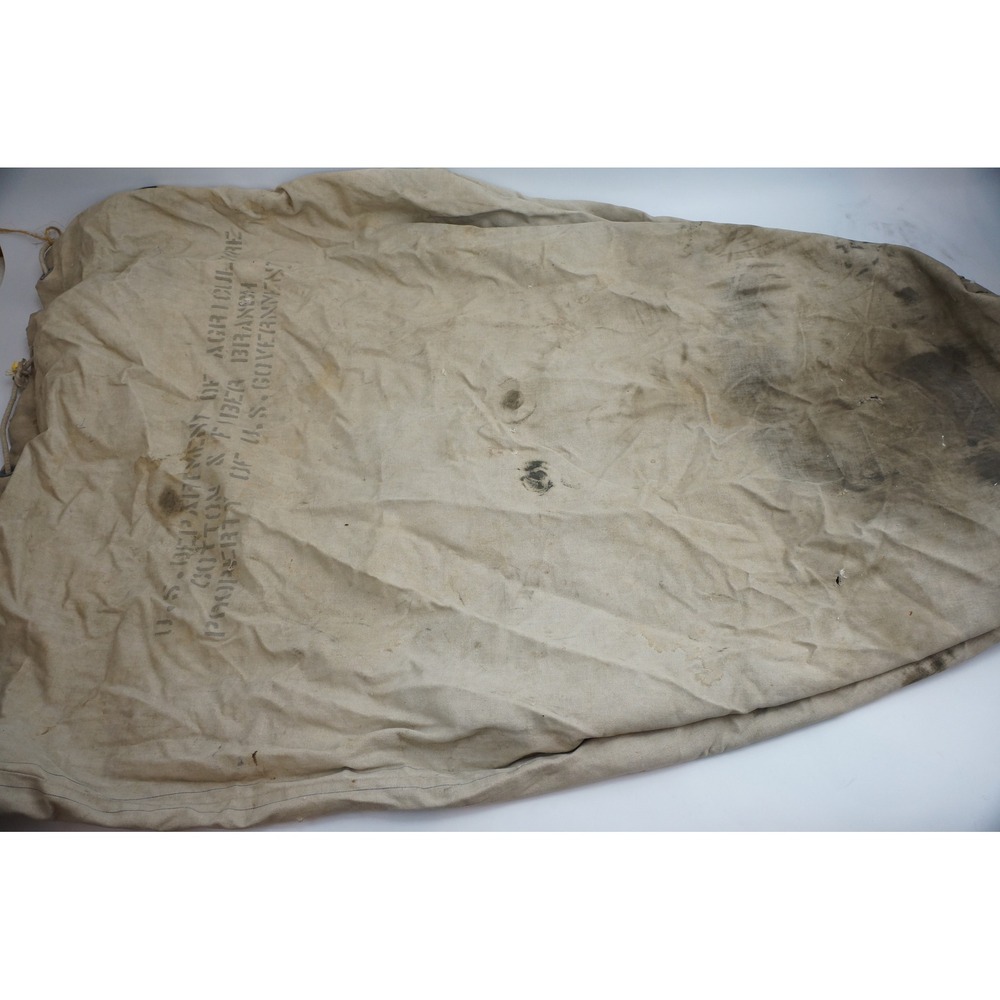 Department of Agriculture USDA Cotton & Fiber Branch Canvas Bag Tan Vintage Fair